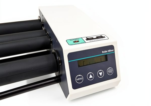 Test Tube Roller Mixer 4 Rollers Roller Mixer Lab Roller Shaker with Brushless Motor Horizontal Rolling Speed 20 to 80rpm Specs φ45 to 100mm Max Capacity 1L Reagent Bottle*2/2kg-1