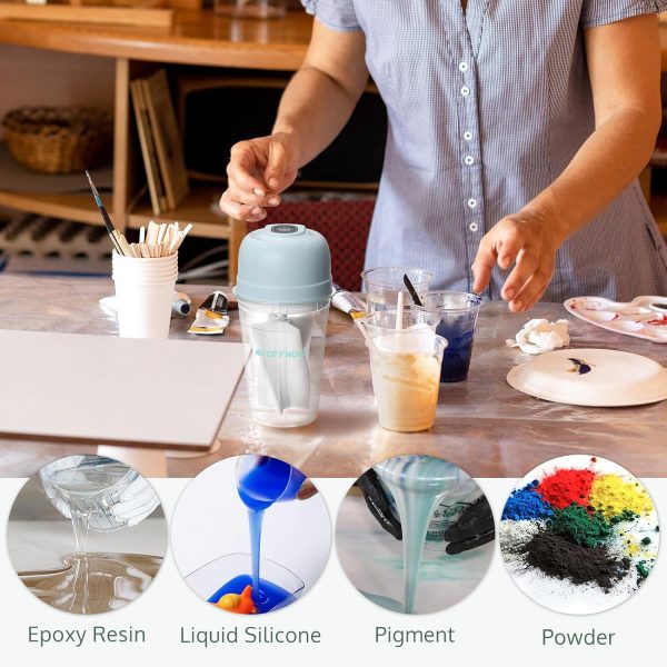 OFFNOVA Auto Resin Mixer Hands Free Epoxy with Silicone Paddle-7