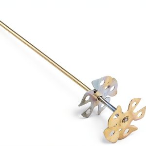 Heavy-Duty Mixer with 24-Inch Zinc-Plated Steel Shaft, Dual 5-Inch Fan Blades for Pigments, Epoxy, Drywall Mud, 3/8-Inch Hex Drive-0